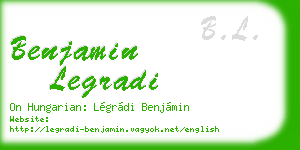 benjamin legradi business card